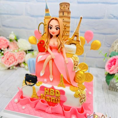 Love Cartoon Cake Image